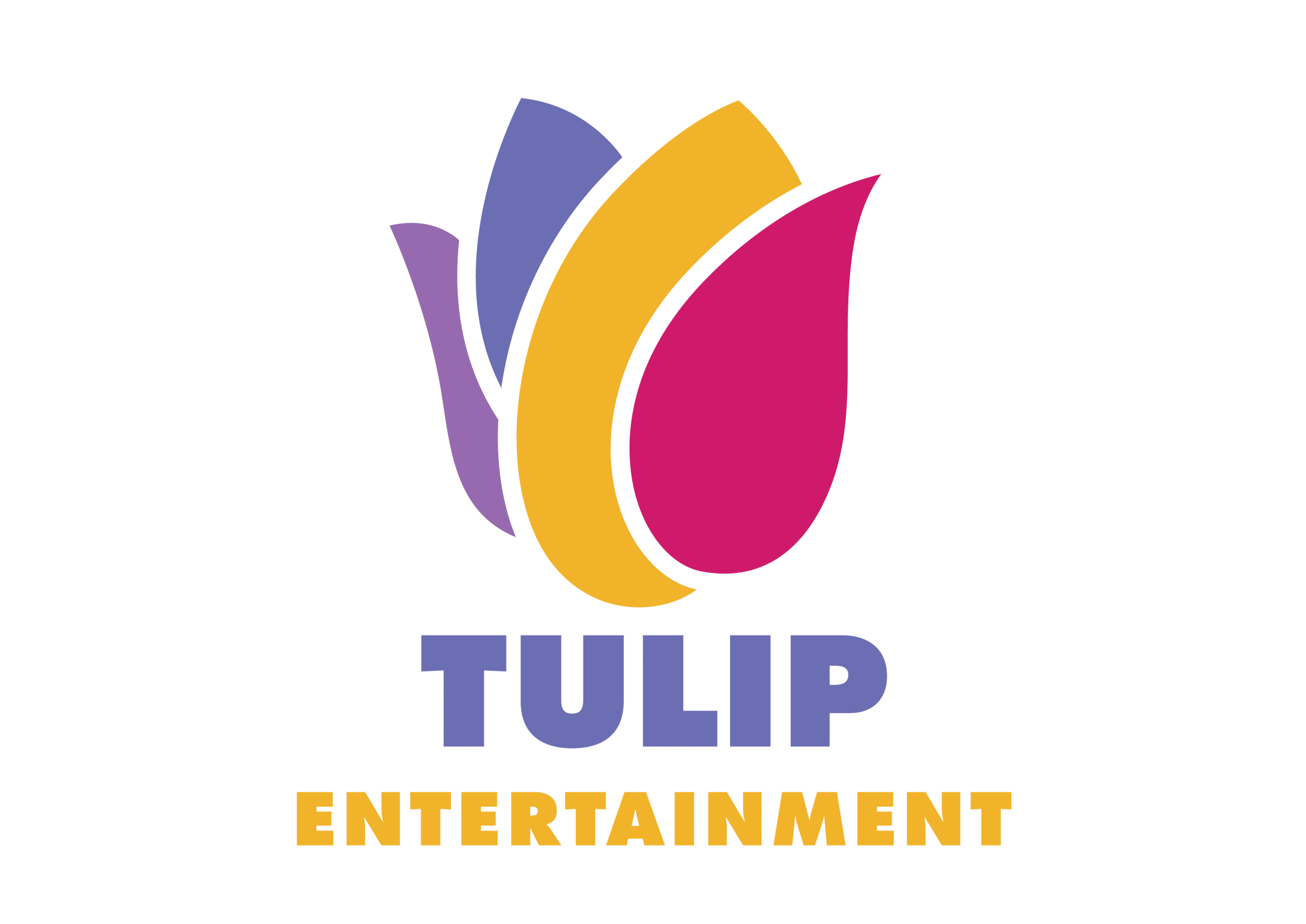Colorful Tulip logo. Text below the logo: Tulip Entertainment